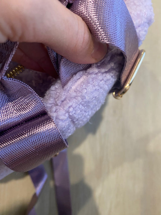 Lilac backpack **SLIGHT TEAR UNDER STRAP**